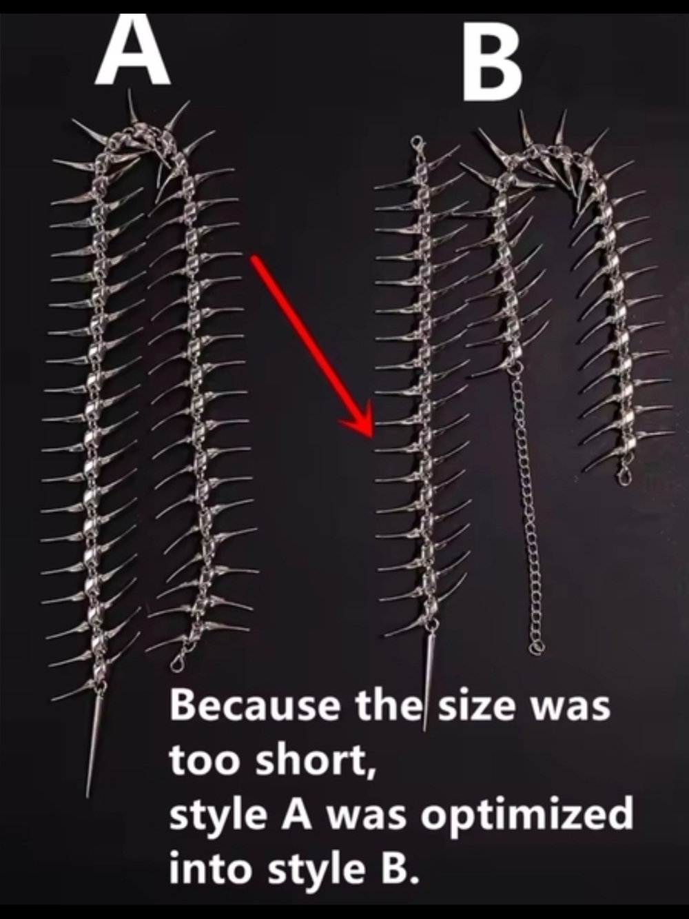 Silver Spine-Back Statement Necklace - Picture 7 of 11